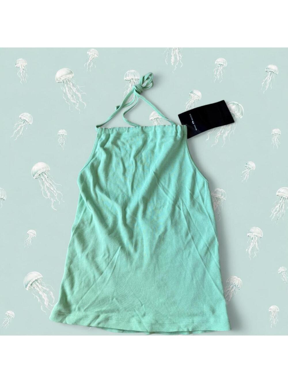 Brandy Melville mint green Cleo halter top